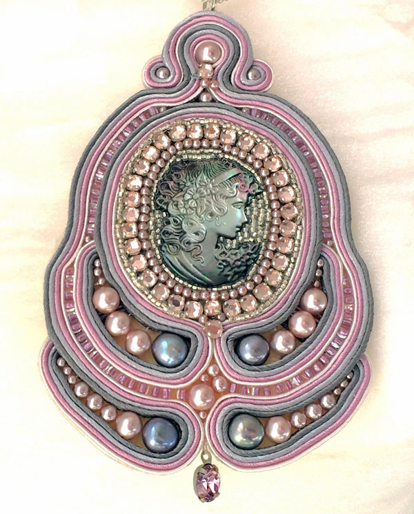 pink soutache jewelry by Kelli Peduzzi